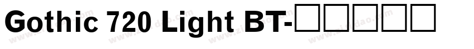 Gothic 720 Light BT字体转换